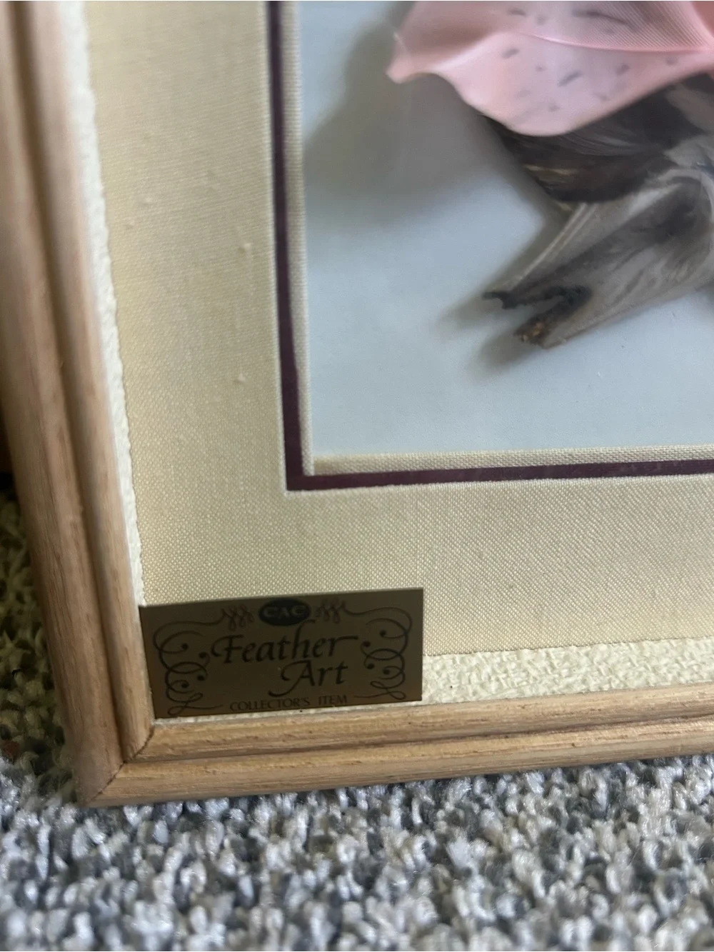 CAC Feather Art Collectors Item - Pink Flowers